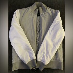 Men’s Guess Bomber Jacker Size M Grey and White